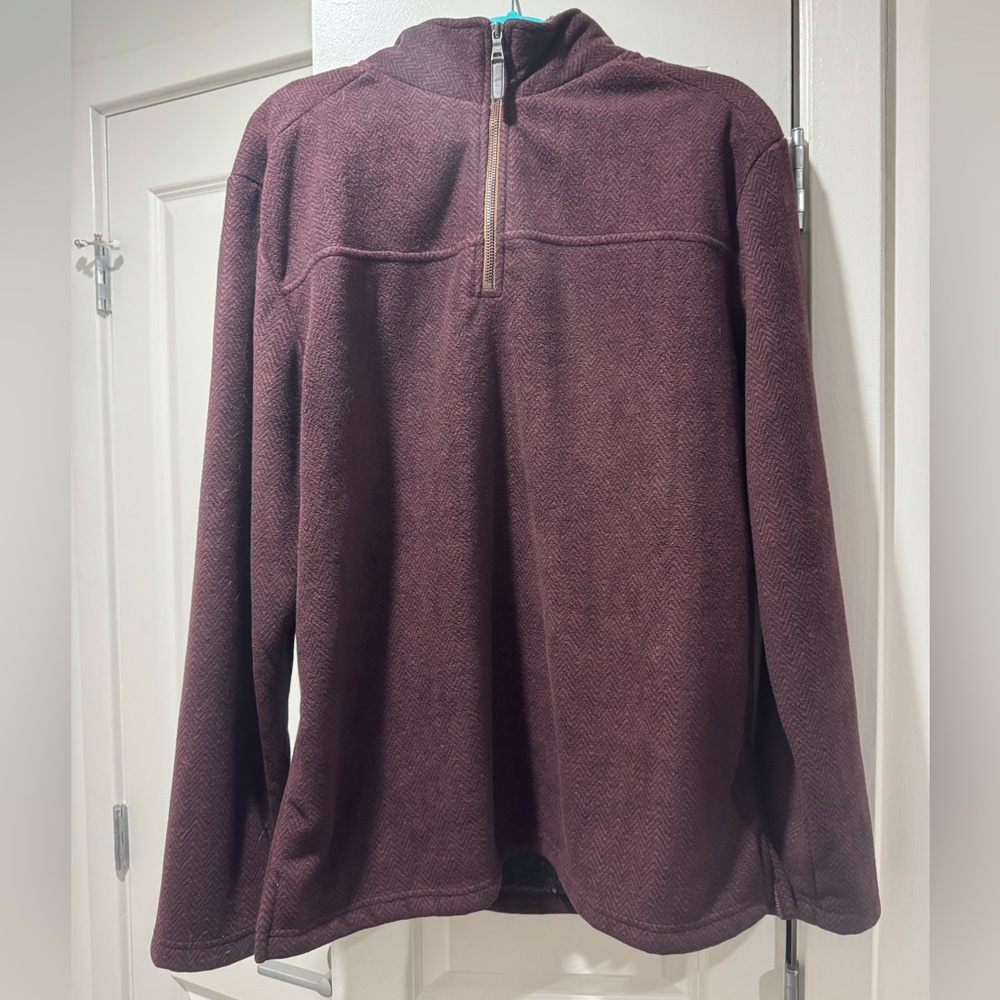 London Fog Women’s Purple Quarter-Zip Sweater